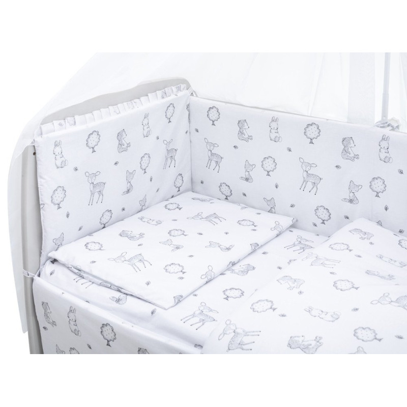 Постільна білизна Babyroom Gold RG-08 білий лисичка, ведмедик, зайчик, олень 681901