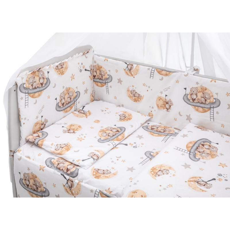Постільна білизна Babyroom Gold RG-08 білий ведмедики на місяці 681905