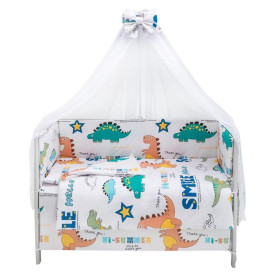 Постільна білизна Babyroom Gold RG-08 білий динозаврики 681907