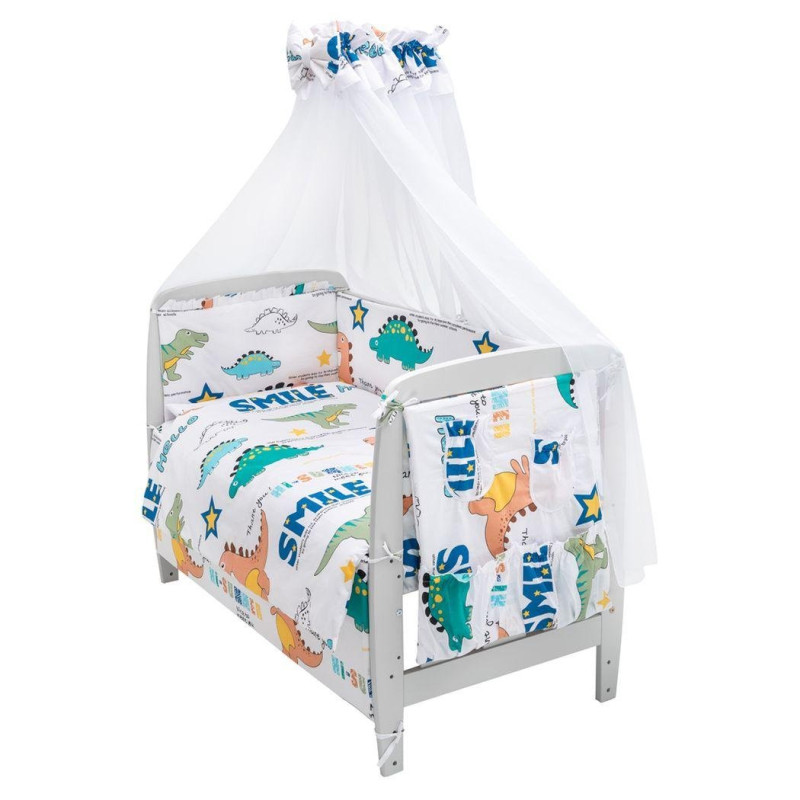 Постільна білизна Babyroom Gold RG-08 білий динозаврики 681907