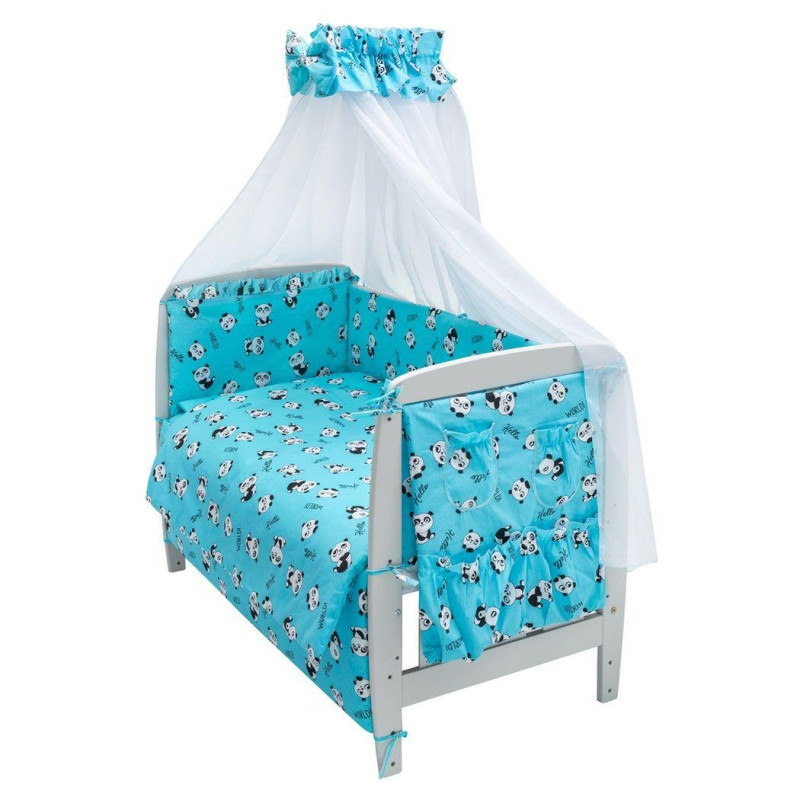 Постільна білизна Babyroom Gold RG-08 блакитний пандочки 681909