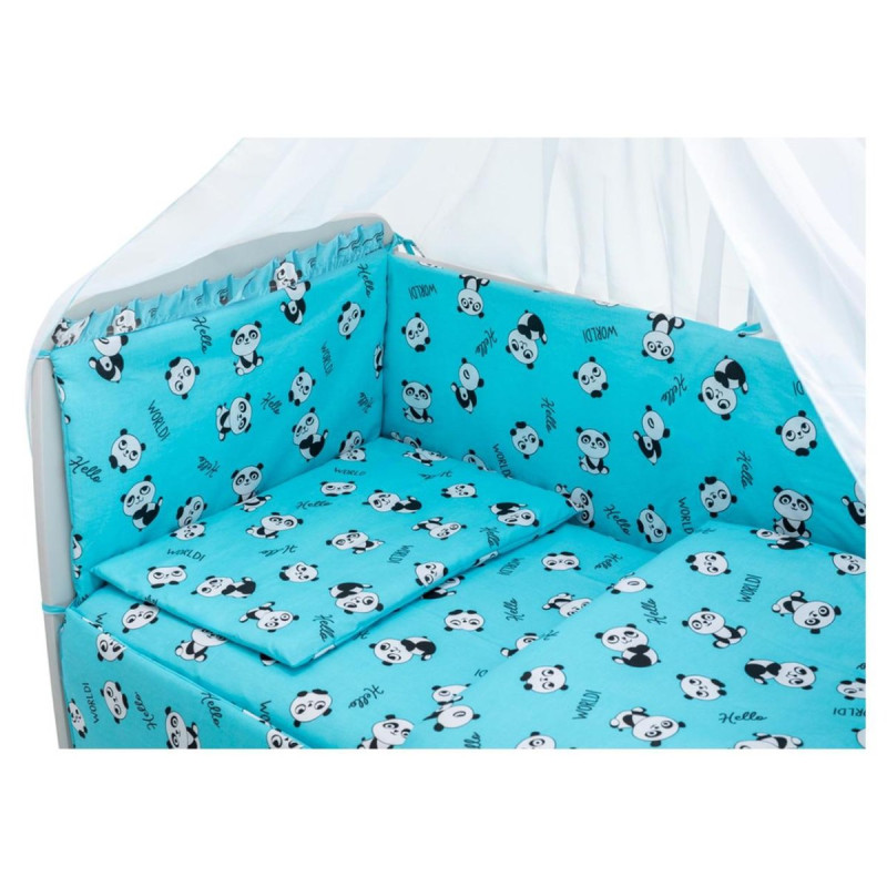 Постільна білизна Babyroom Gold RG-08 блакитний пандочки 681909