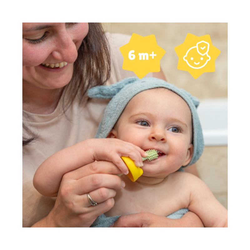 Зубна щітка Badabulle Силіконова Progressive