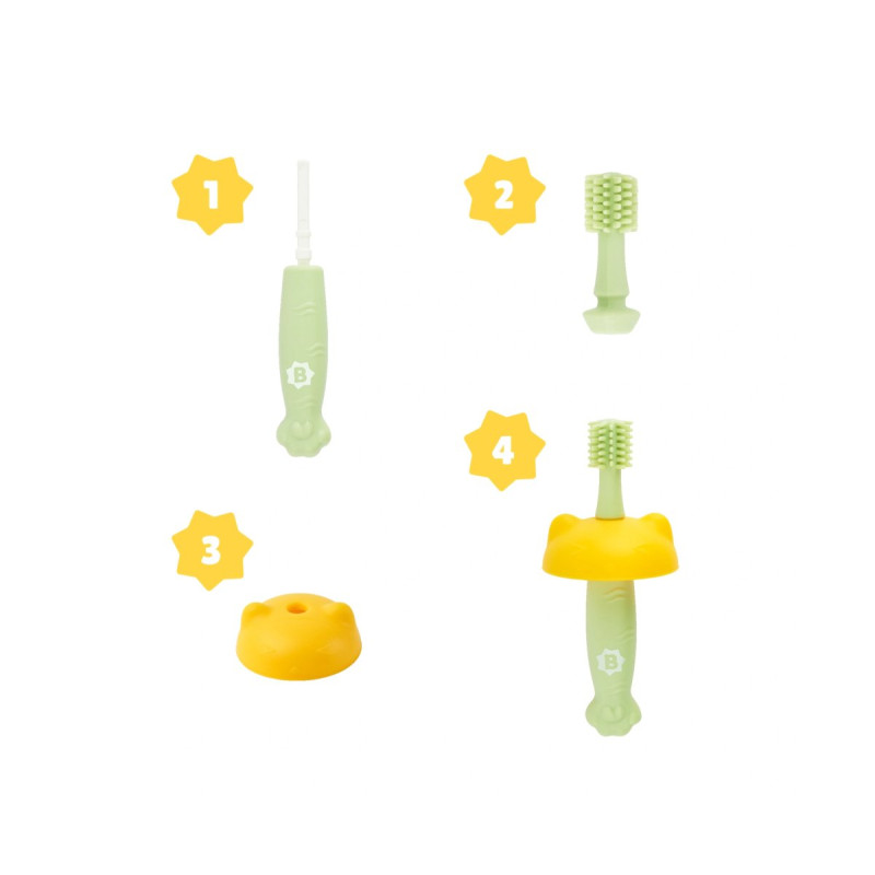 Зубна щітка Badabulle Силіконова Progressive