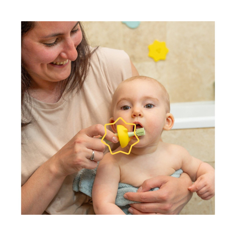 Зубна щітка Badabulle Силіконова Progressive