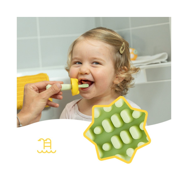 Зубна щітка Badabulle Силіконова Progressive