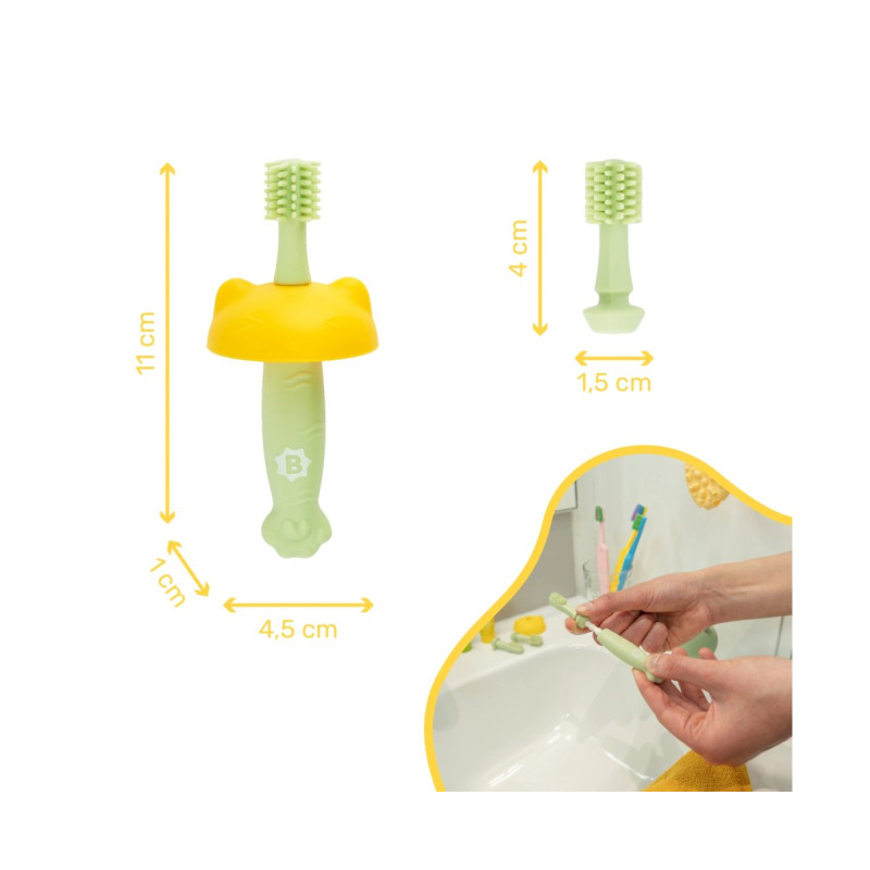 Зубна щітка Badabulle Силіконова Progressive