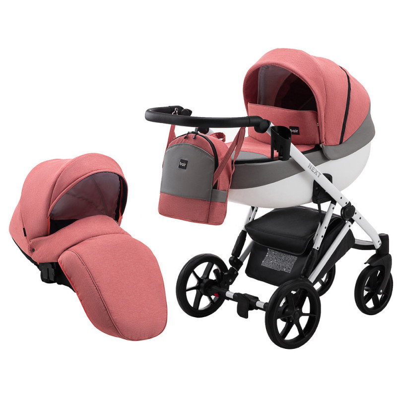 Універсальна коляска 2 в 1 Bair Next White ECO білий 625546
