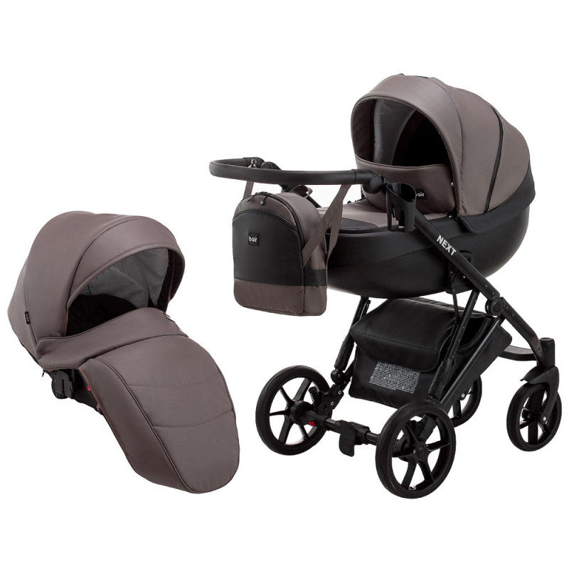 Універсальна коляска 2 в 1 Bair Next ECO 35 темний капучино