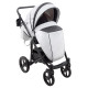 Універсальна коляска 2 в 1 Bair City ECO 23 білий/ чорний