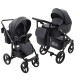 Універсальна коляска 2 в 1 Bair City ECO шкіра/36 чорний Універсальна коляска 2 в 1 Bair City ECO шкіра/36 чорний