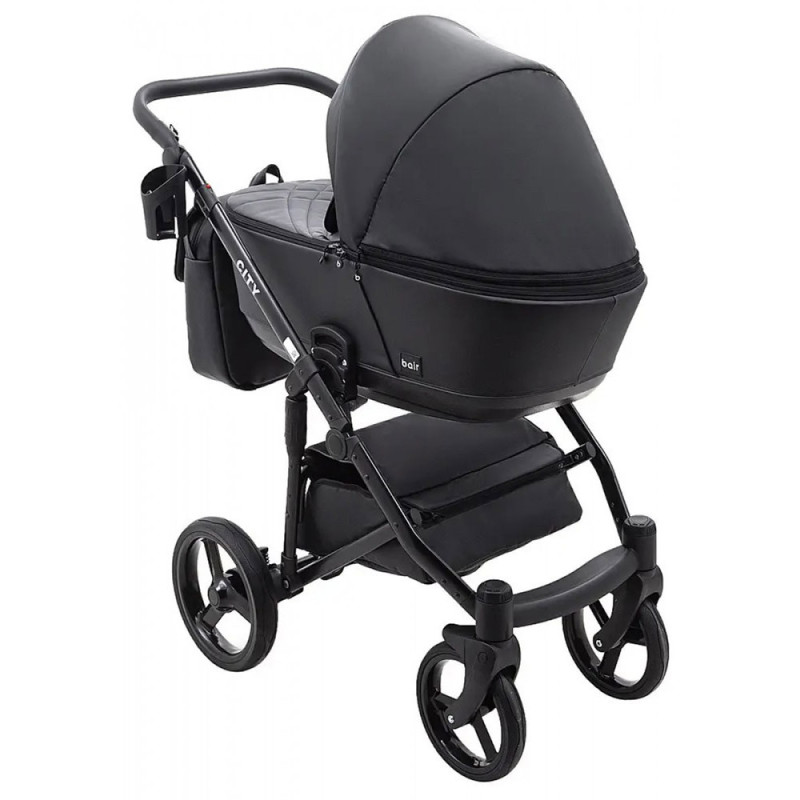 Універсальна коляска 2 в 1 Bair City ECO шкіра/36 чорний