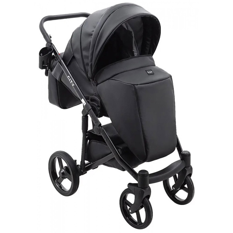 Універсальна коляска 2 в 1 Bair City ECO шкіра/36 чорний
