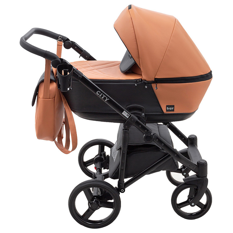 Універсальна коляска 2 в 1 Bair City ECO карамель/чорний
