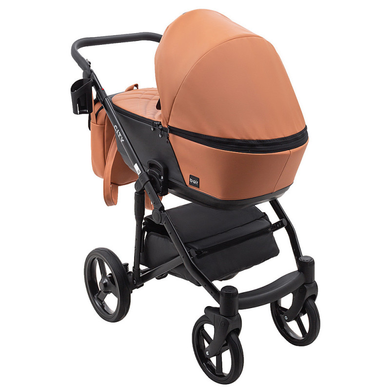 Універсальна коляска 2 в 1 Bair City ECO карамель/чорний