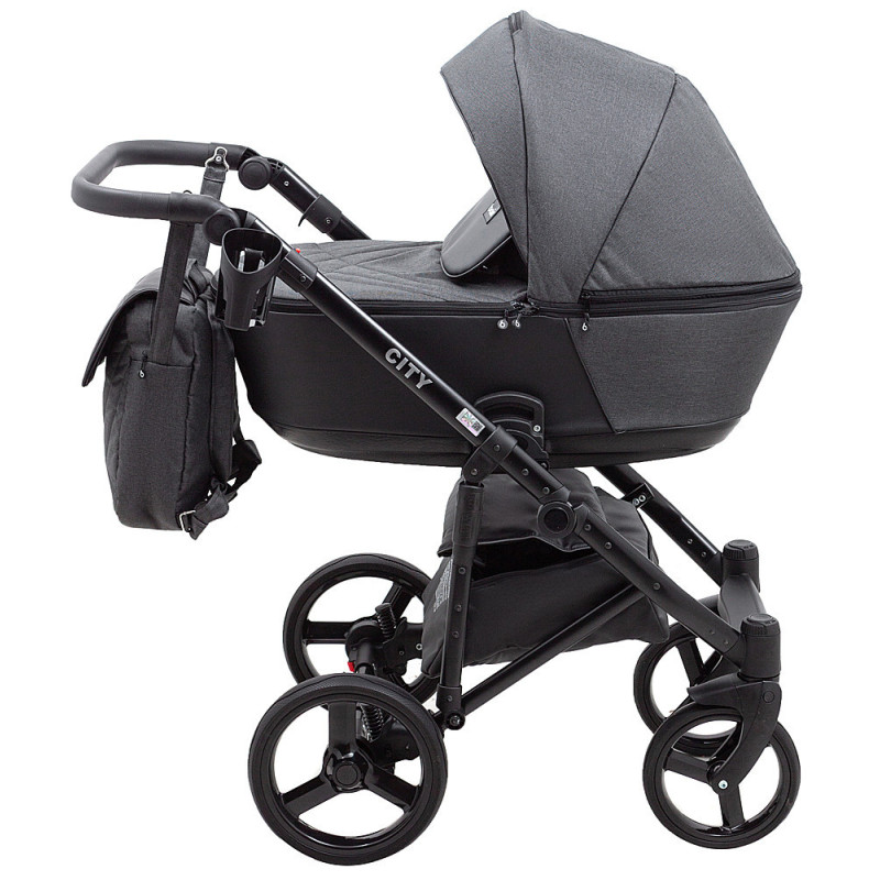 Універсальна коляска 2 в 1 Bair City Soft 219 графіт/чорний