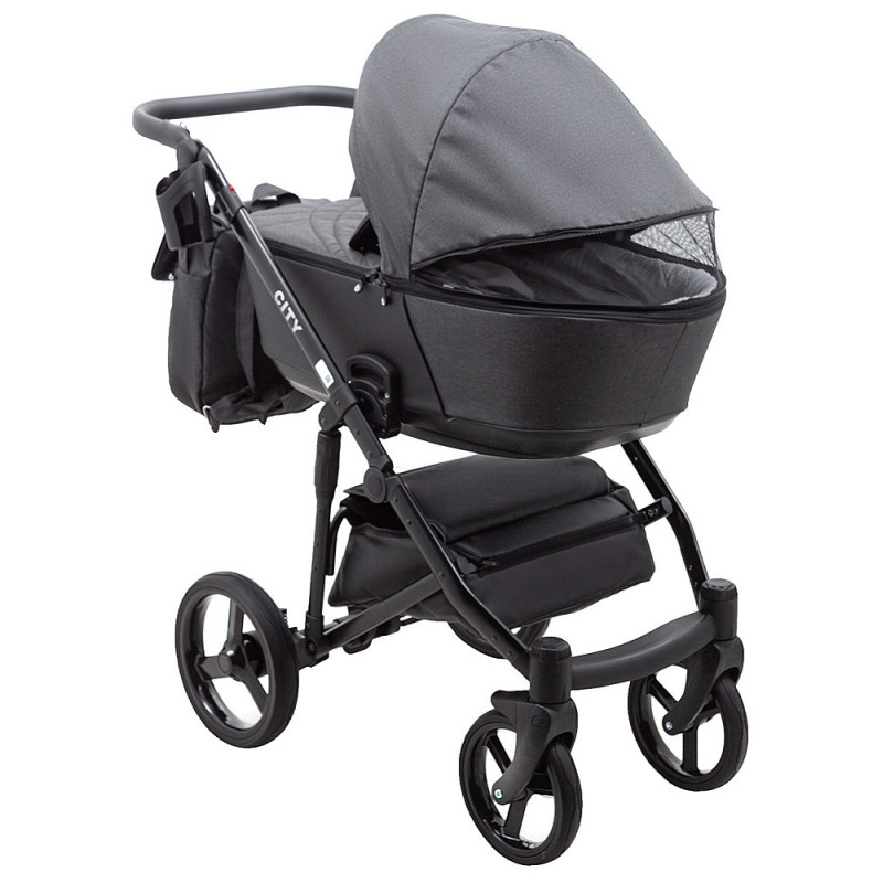 Універсальна коляска 2 в 1 Bair City Soft 219 графіт/чорний