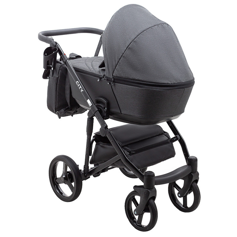 Універсальна коляска 2 в 1 Bair City Soft 219 графіт/чорний