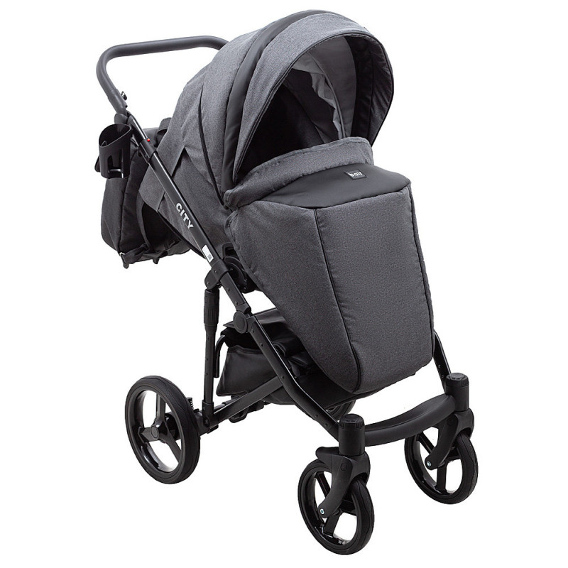 Універсальна коляска 2 в 1 Bair City Soft 219 графіт/чорний