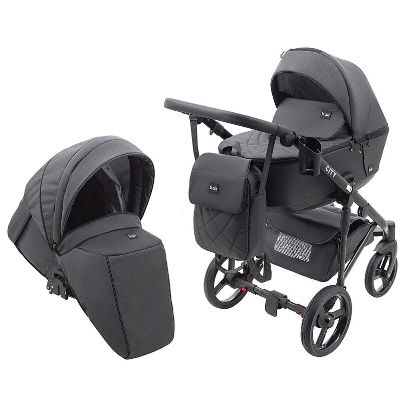 Універсальна коляска 2 в 1 Bair City Soft графіт