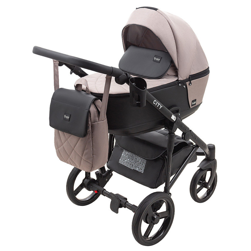 Універсальна коляска 2 в 1 Bair City Soft 455 капучино/чорний
