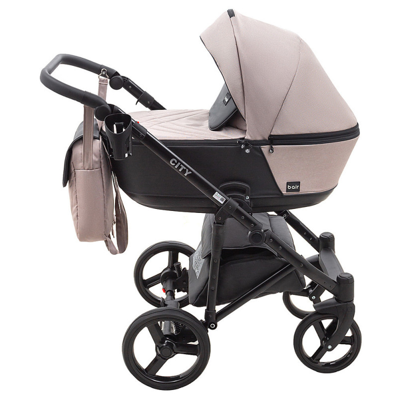 Універсальна коляска 2 в 1 Bair City Soft 455 капучино/чорний