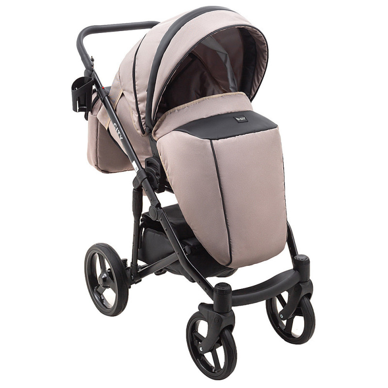 Універсальна коляска 2 в 1 Bair City Soft 455 капучино/чорний