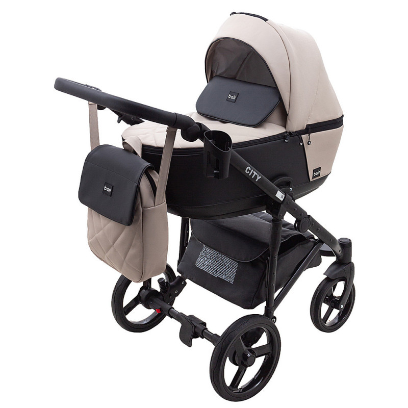Універсальна коляска 2 в 1 Bair City ECO 22 лате/чорний