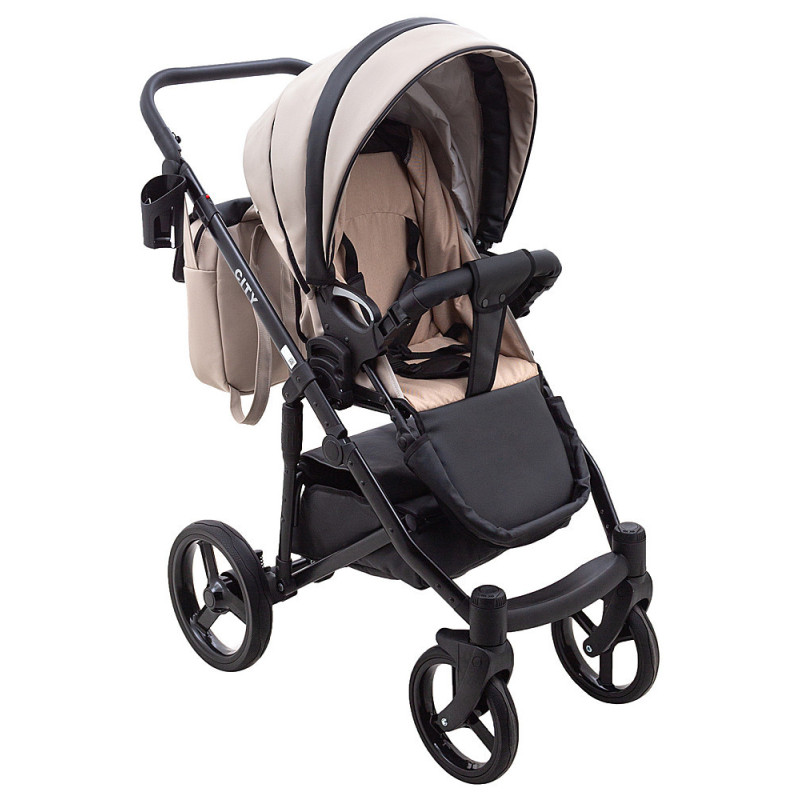 Універсальна коляска 2 в 1 Bair City ECO 22 лате/чорний