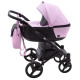 Універсальна коляска 2 в 1 Bair City ECO 13 рожевий пудра/чорний