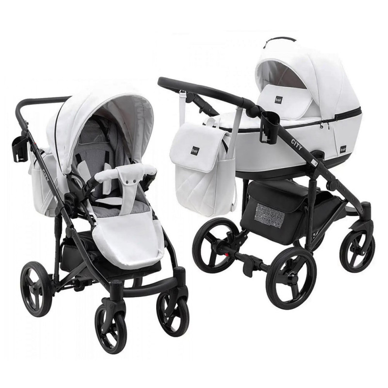 Універсальна коляска 2 в 1 Bair City ECO 80 білий