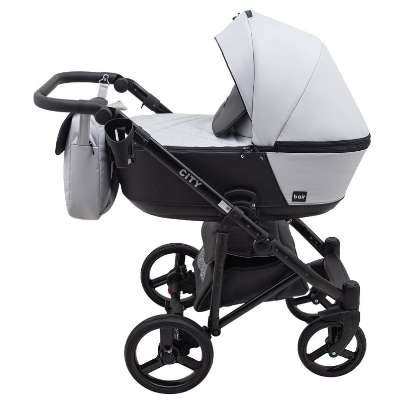 Універсальна коляска 2 в 1 Bair City Soft сірий/чорний