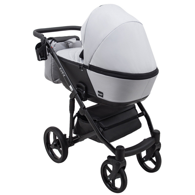 Універсальна коляска 2 в 1 Bair City Soft сірий/чорний
