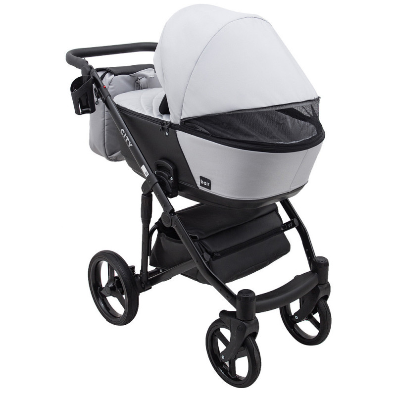 Універсальна коляска 2 в 1 Bair City Soft сірий/чорний