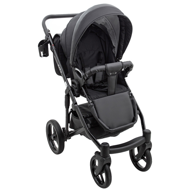 Універсальна коляска 2 в 1 Bair City Soft чорний
