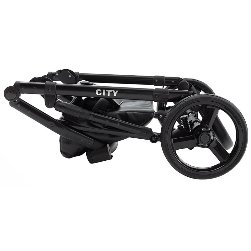 Універсальна коляска 2 в 1 Bair City Soft 29 нефрит/чорний