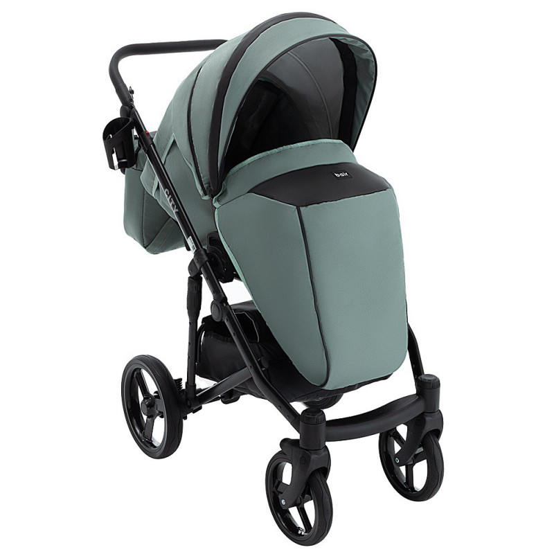 Універсальна коляска 2 в 1 Bair City Soft 29 нефрит/чорний