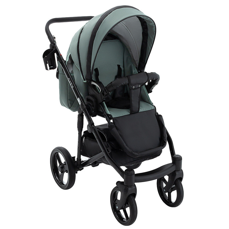 Універсальна коляска 2 в 1 Bair City Soft 29 нефрит/чорний