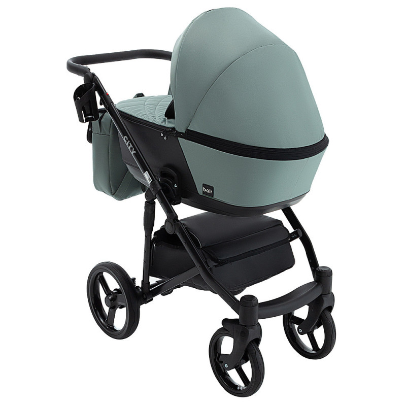 Універсальна коляска 2 в 1 Bair City Soft 29 нефрит/чорний