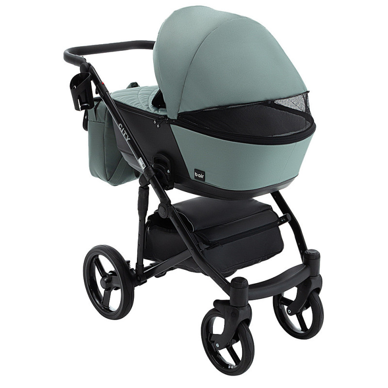 Універсальна коляска 2 в 1 Bair City Soft 29 нефрит/чорний