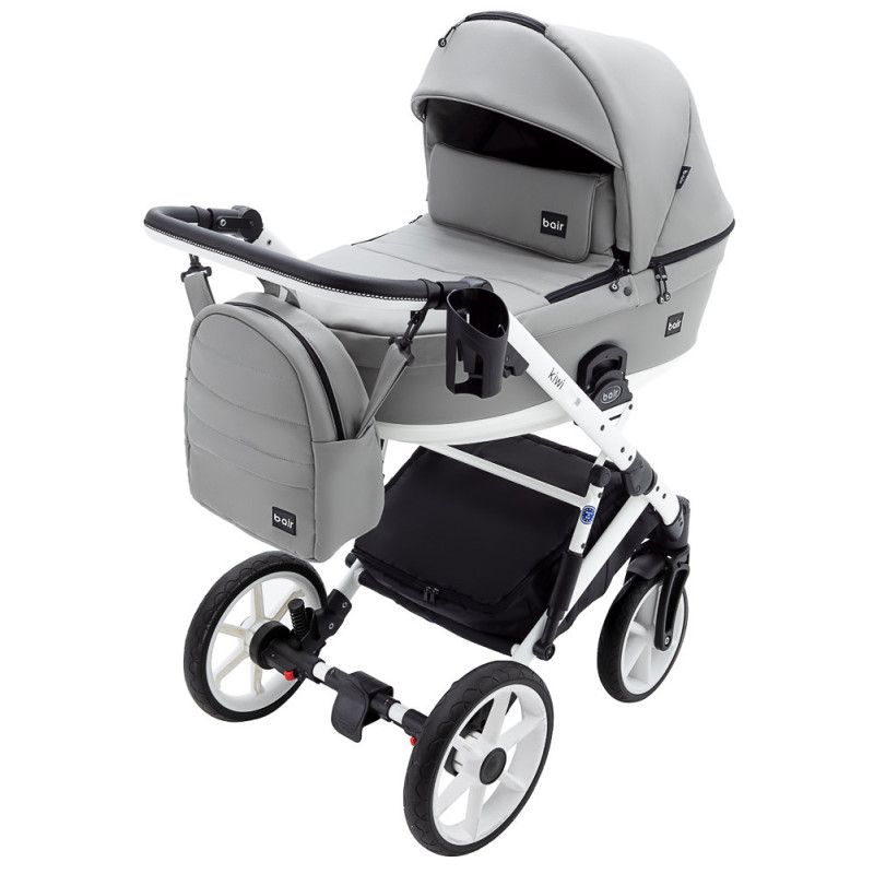 Універсальна коляска 2 в 1 Bair Kiwi White ECO сірий