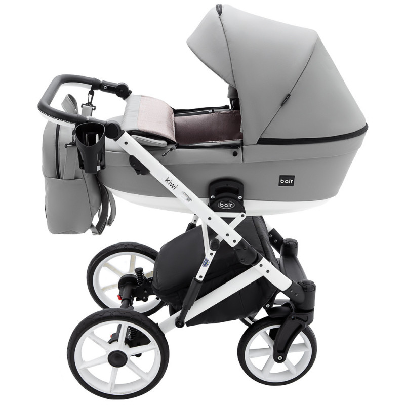 Універсальна коляска 2 в 1 Bair Kiwi White ECO сірий