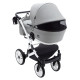 Універсальна коляска 2 в 1 Bair Kiwi White ECO сірий