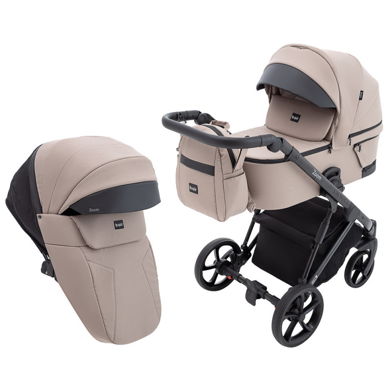 Універсальна коляска 2 в 1 Bair Zoom Soft bz-455 капучино