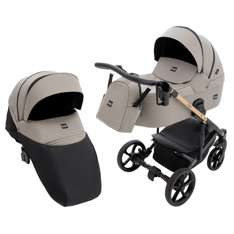 Універсальна коляска 2 в 1 Bair Onyx ECO oe-04 капучино