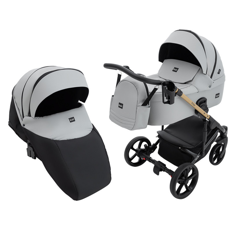 Універсальна коляска 2 в 1 Bair Onyx ECO oe-14 світло-сірий