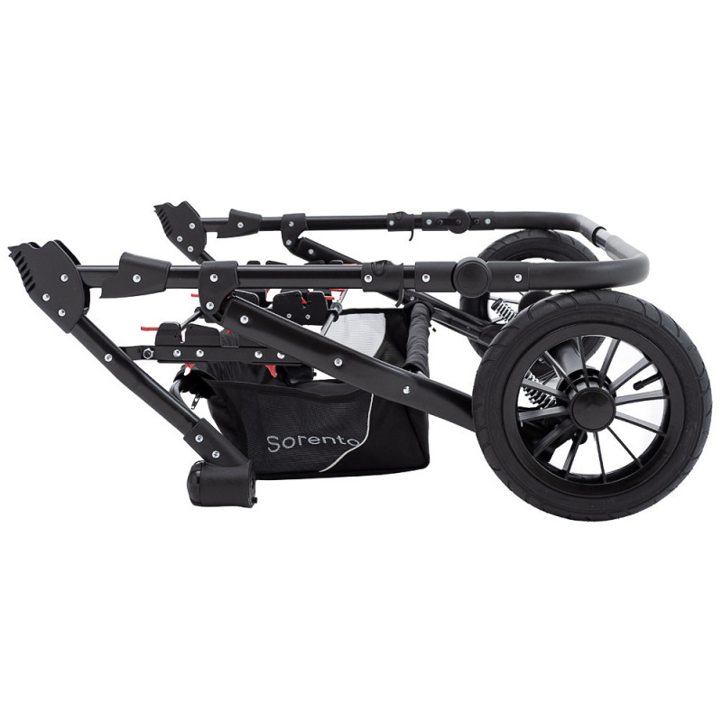 Універсальна коляска 2 в 1 для двійні Bair Sorento DUO BS-02 сірий / графіт