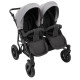 Універсальна коляска 2 в 1 для двійні Bair Sorento DUO BS-02 сірий / графіт