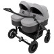Універсальна коляска 2 в 1 для двійні Bair Sorento DUO BS-02 сірий / графіт