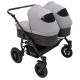 Універсальна коляска 2 в 1 для двійні Bair Sorento DUO BS-02 сірий / графіт